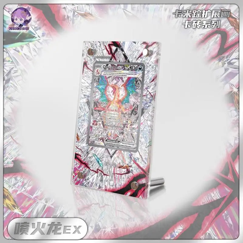 2025 Pokemon Display Stand Mew Magikarp Akari Cynthia Miriam EX Acrylic Card Brick Photo Frame PTCG Gift Toy Not Include Cards