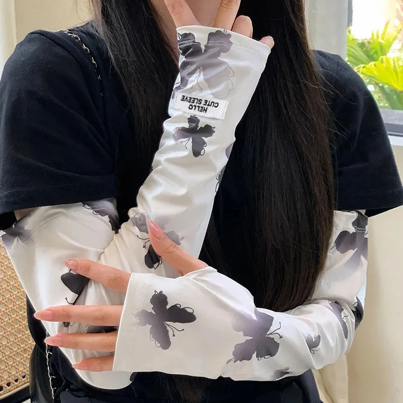 ✨ Elegant UV Protection Sleeves for Women – Breathable Summer Gloves