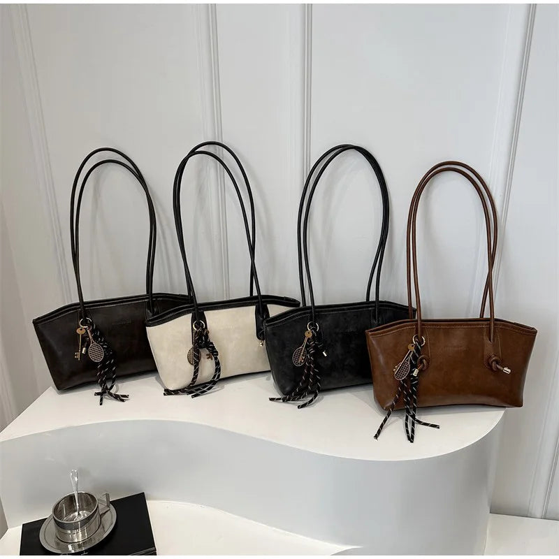 🖤 Vintage Leather Tote Bag – Stylish Everyday Shoulder Bag