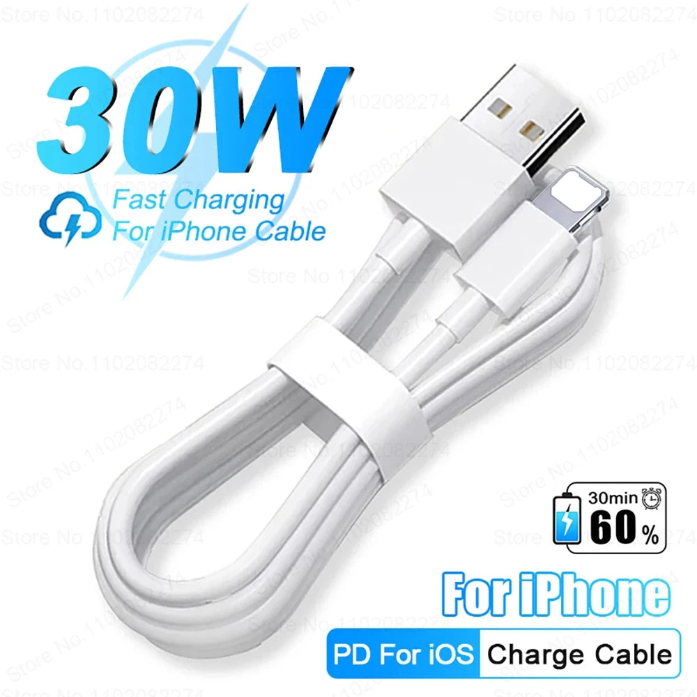 ⚡ 30W Fast Charging Cable for iPhone – PD USB Charger Cable