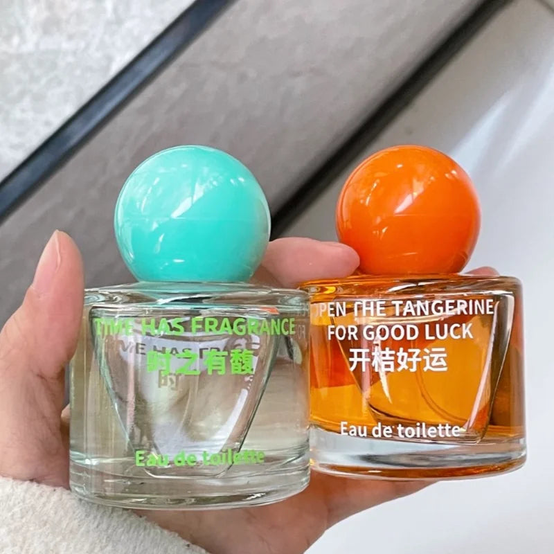 Sweet Fruity Women Perfume Fresh Peach And Citrus Lemon Fragrance Orange Blossom And Lily Charming Lucky Eau De Toilette Spray
