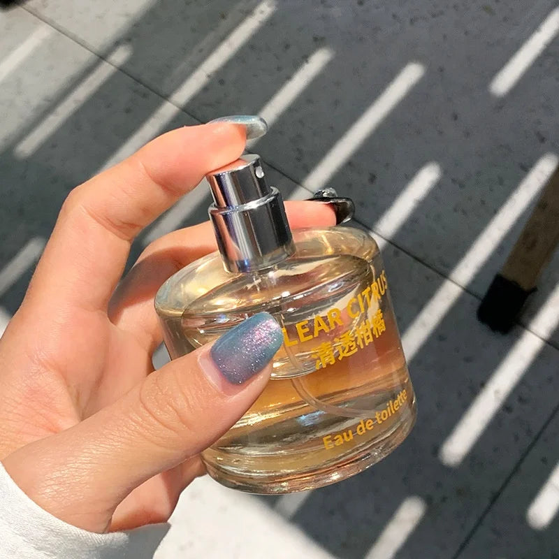 Sweet Fruity Women Perfume Fresh Peach And Citrus Lemon Fragrance Orange Blossom And Lily Charming Lucky Eau De Toilette Spray