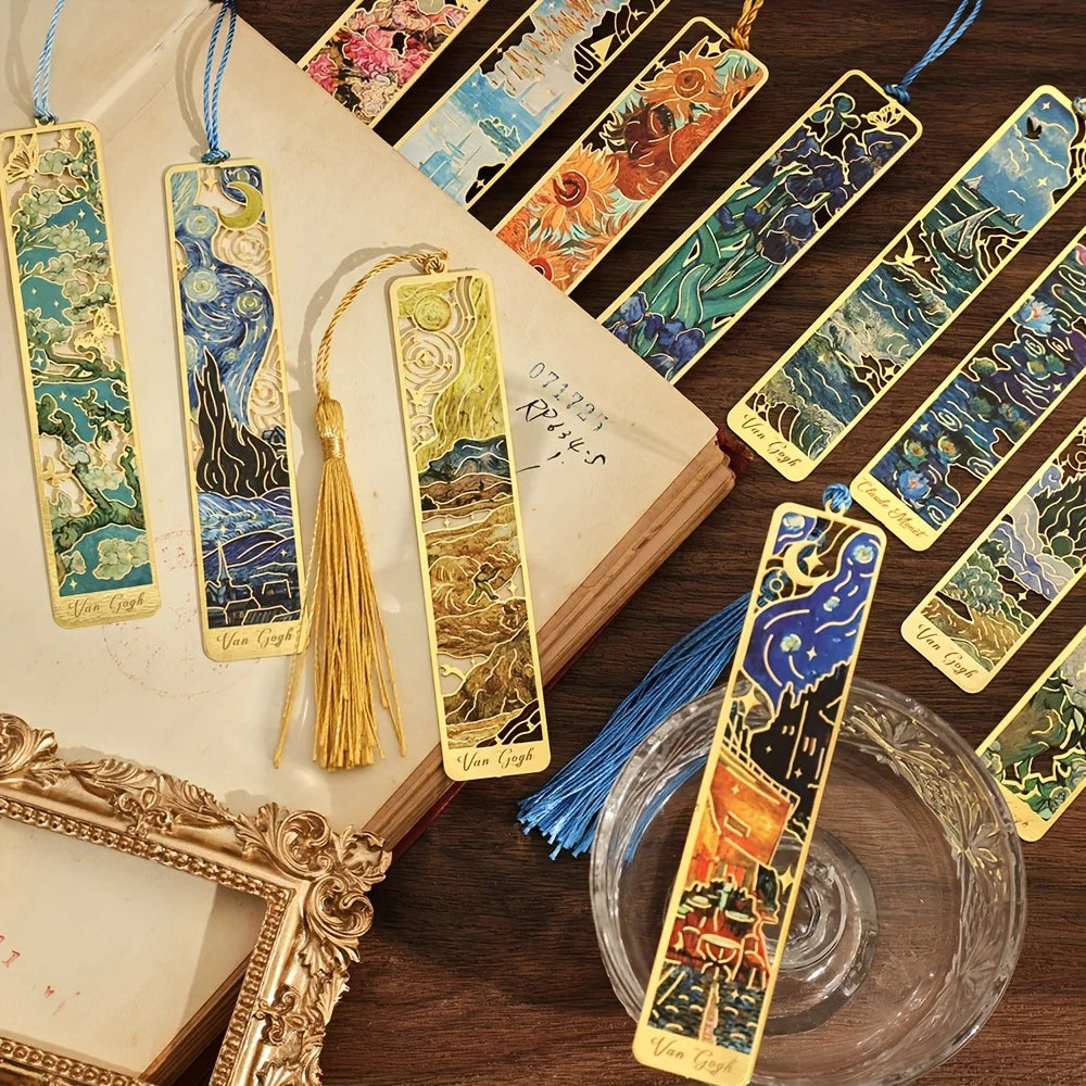 ✨ Vintage Metal Bookmark with Tassel – Elegant Gift for Book Lovers