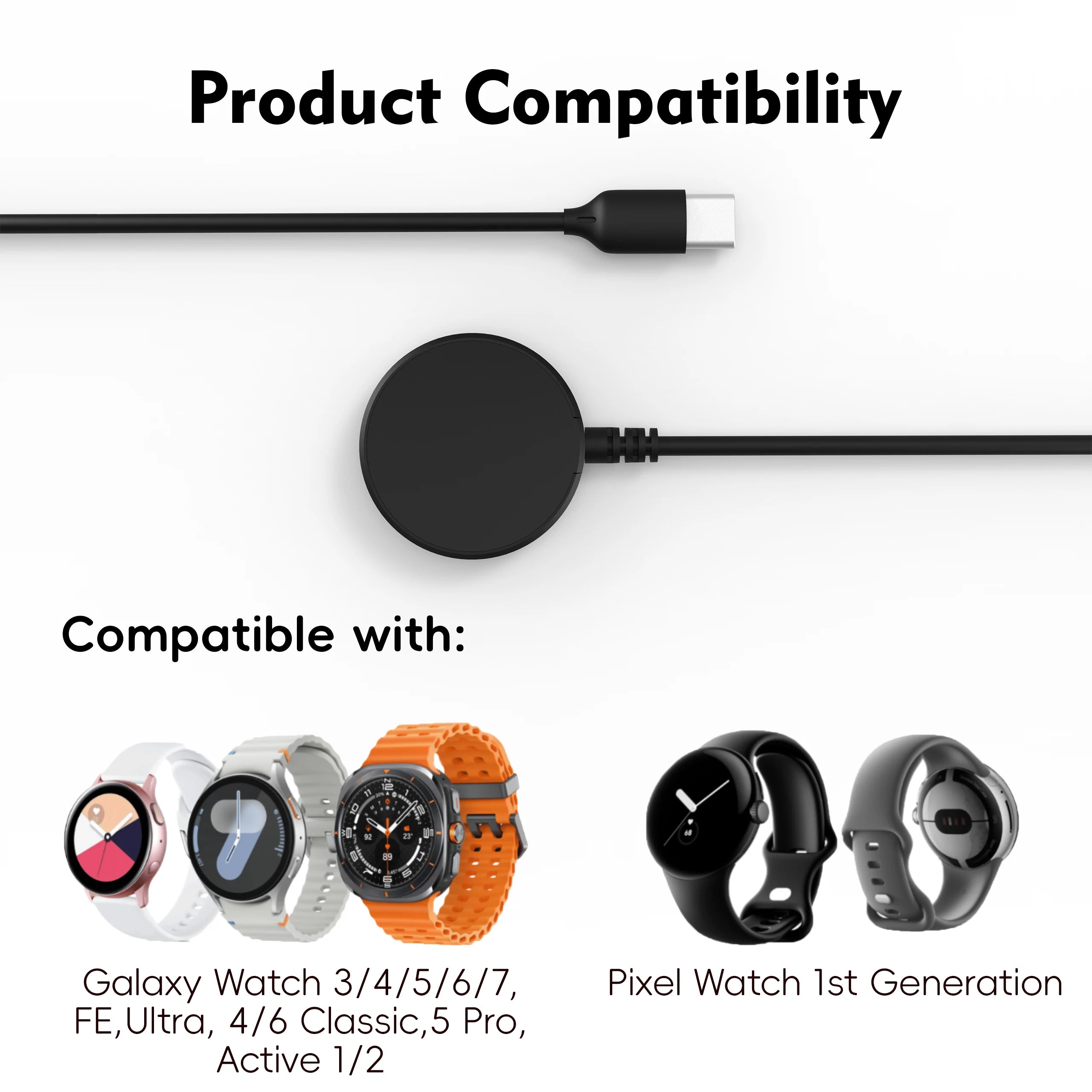 ⌚ Galaxy Watch USB Charger Cable for Watch 3/4/5/6/7/8 Ultra