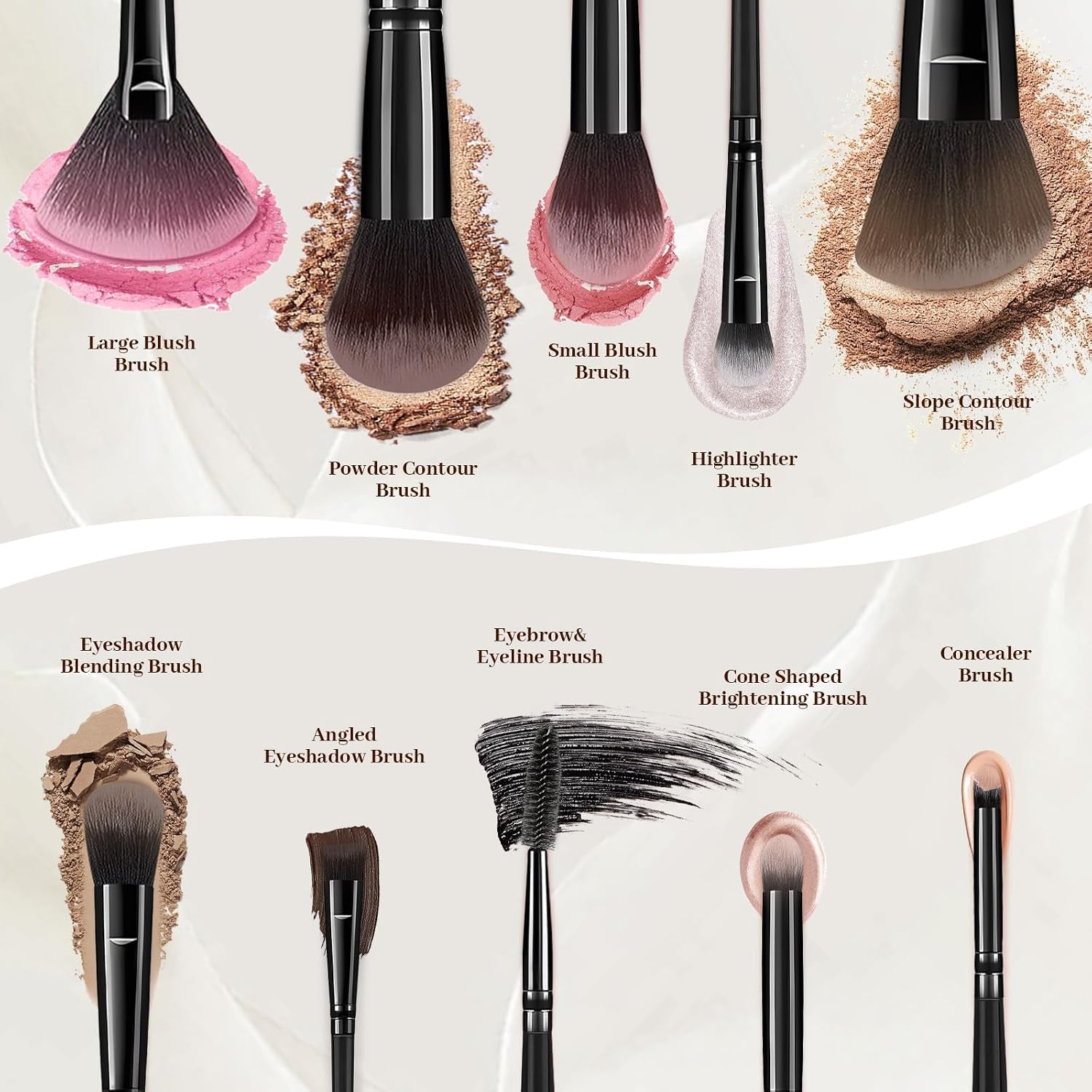 80PCS Makeup Brushes, Makeup Brush Set Professional Makeup Kit Multi-Functional Makeup Tool Set with Case Facial Makeup Accessories,Brush Set Eye & Makeup Sponge(Black)