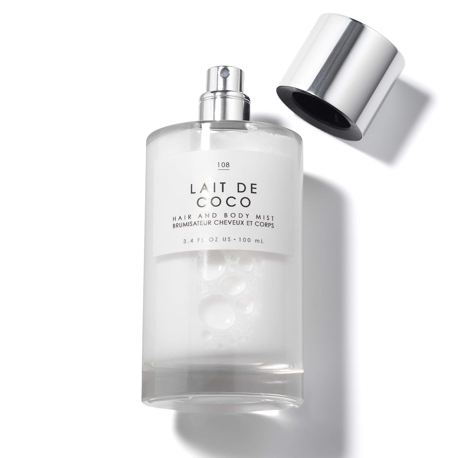 Lait De Coco Hair & Body Spray Mist - Bergamot, Vanilla, Coconut Fragrance Notes- 3.4Oz (100Ml)
