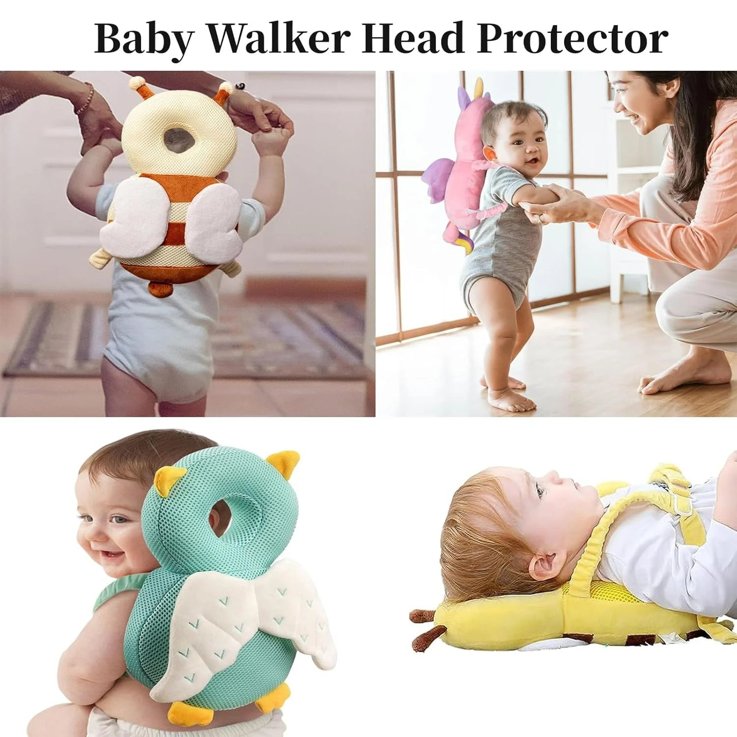 Baby Security Pillows Toddler Head Protector Safety Pad Cartoon Animals Anti Fall Pillows Protective Headgear Baby Xmas Gifts