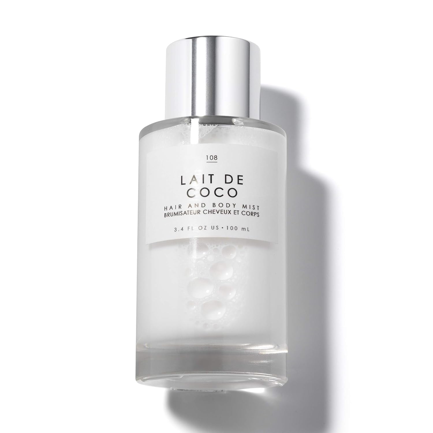 Lait De Coco Hair & Body Spray Mist - Bergamot, Vanilla, Coconut Fragrance Notes- 3.4Oz (100Ml)