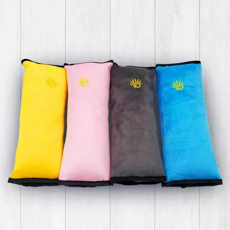 Adjustable Universal Car Seat Belt Pillow for Kids Plush Shoulder Head Protector Baby Sleeping Pad Comfortable Travel Accessory