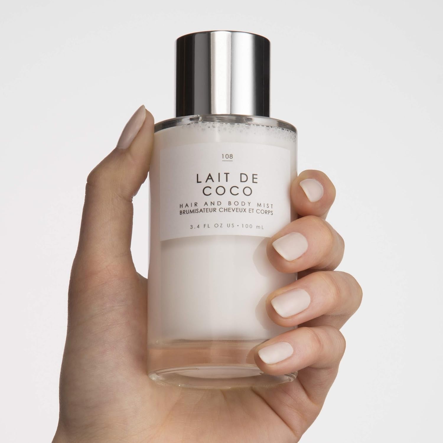 Lait De Coco Hair & Body Spray Mist - Bergamot, Vanilla, Coconut Fragrance Notes- 3.4Oz (100Ml)