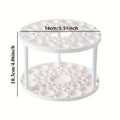 360° Rotating Brush Holder - White Plastic Organizer with Glaze Finish, Space-Saving Design for Art Brushes, Pens, Makeup Tools