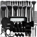 80PCS Makeup Brushes, Makeup Brush Set Professional Makeup Kit Multi-Functional Makeup Tool Set with Case Facial Makeup Accessories,Brush Set Eye & Makeup Sponge(Black)