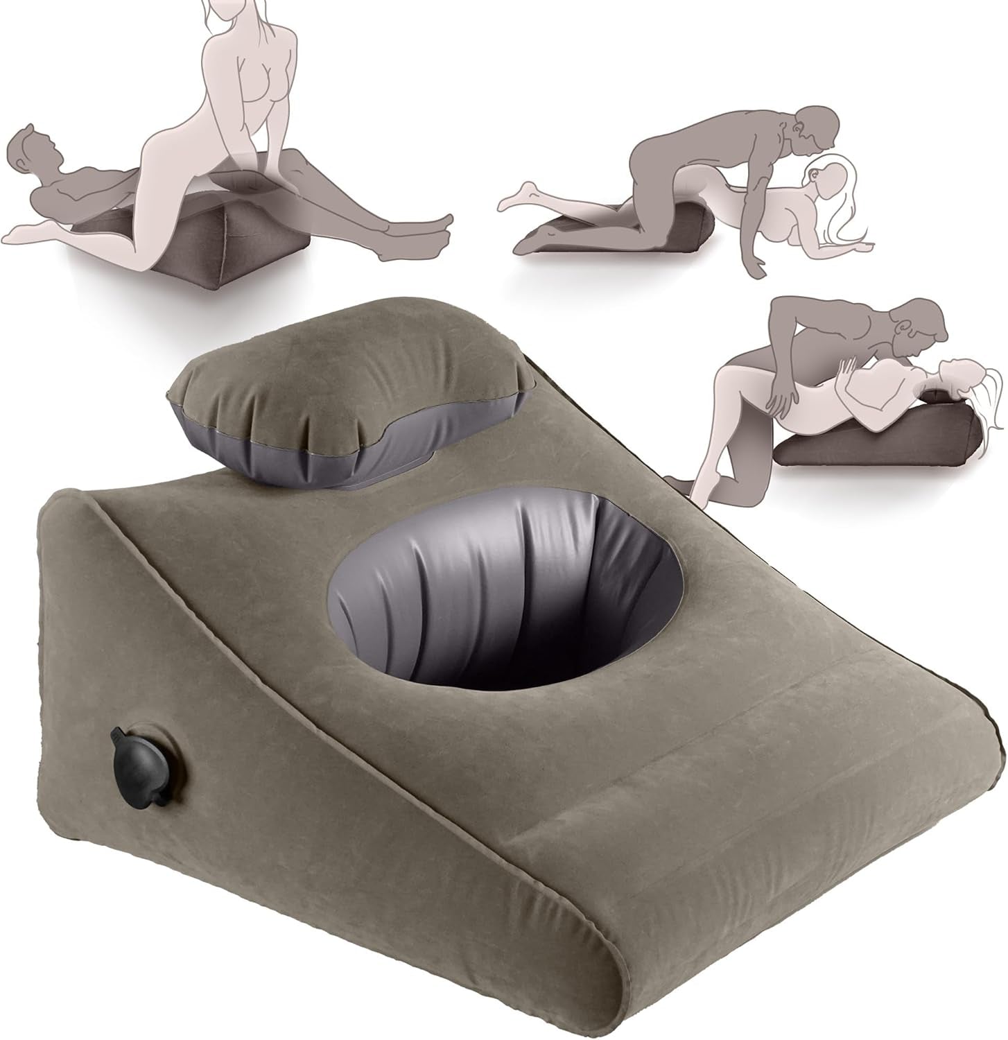Sex Toys Adult Toys, Sex Pillow Position Cushion Triangle Inflatable Position Pillow, Couples Sex Toys Sex Wedge Velvet Pillow for Bedroom, Sex Accessories for Men Women Couples