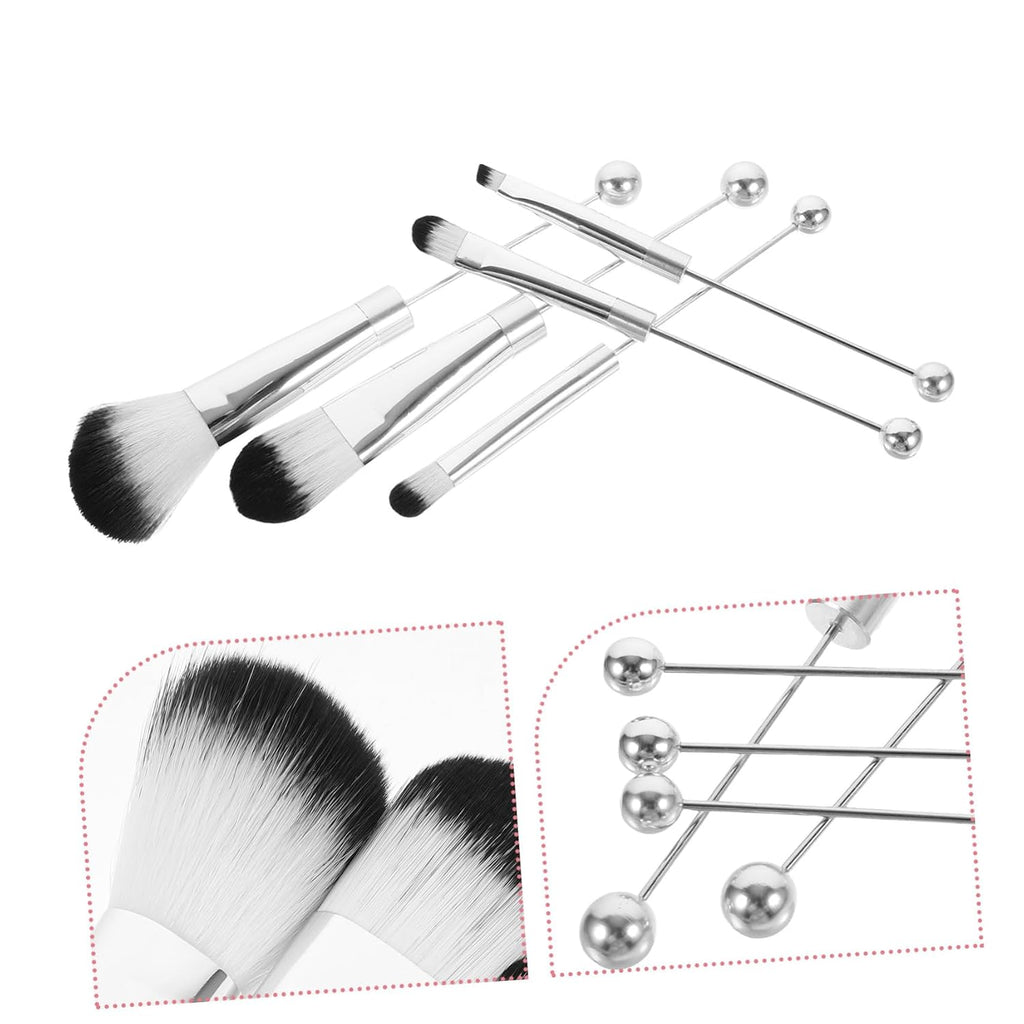Makeup Brush Set Set Eyeshadow Blush Brush Travel for Women Daily Makeup Routine Comfortable Grip Metal Handle